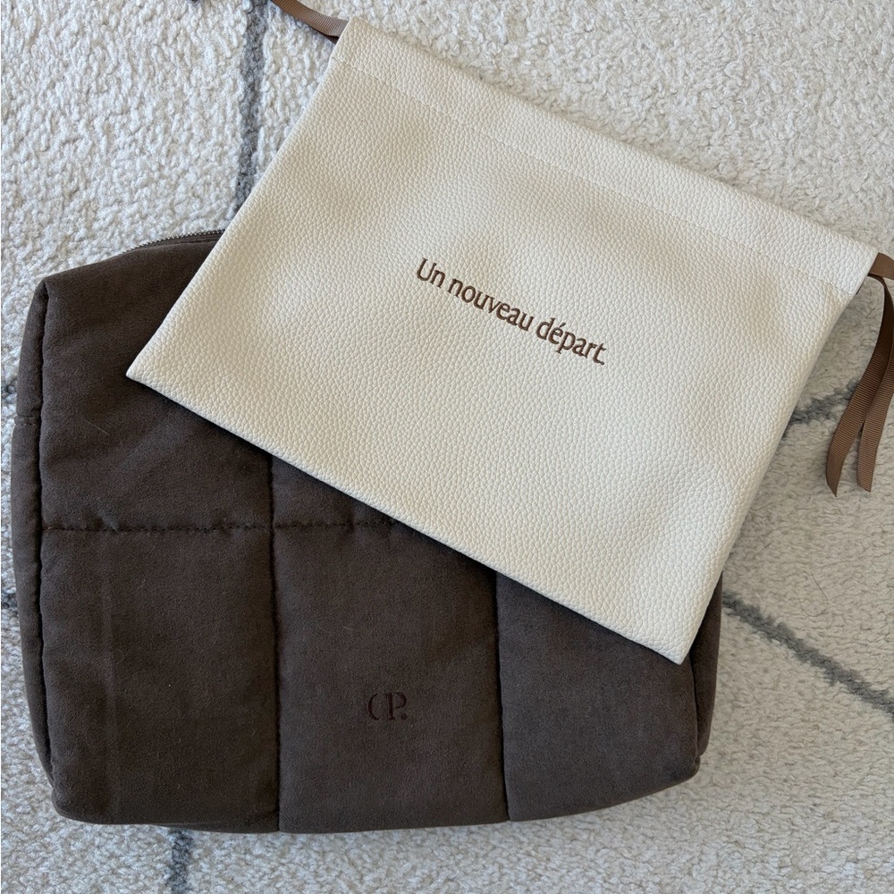 Cloth & Paper Brown and Cream Pouch Set